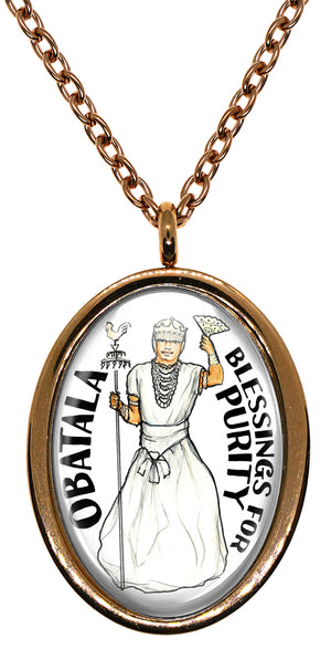 My Altar Obatala Orisha for Purification Stainless Steel Pendant Necklace