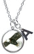 Eagle Pendant & Initial Charm Steel 24" Necklace