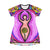 Spiral Healing Goddess Pink Women's All Over Print T-Shirt Dress