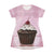 Chocolate Cupcake Pink Women's All Over Print T-Shirt Dress