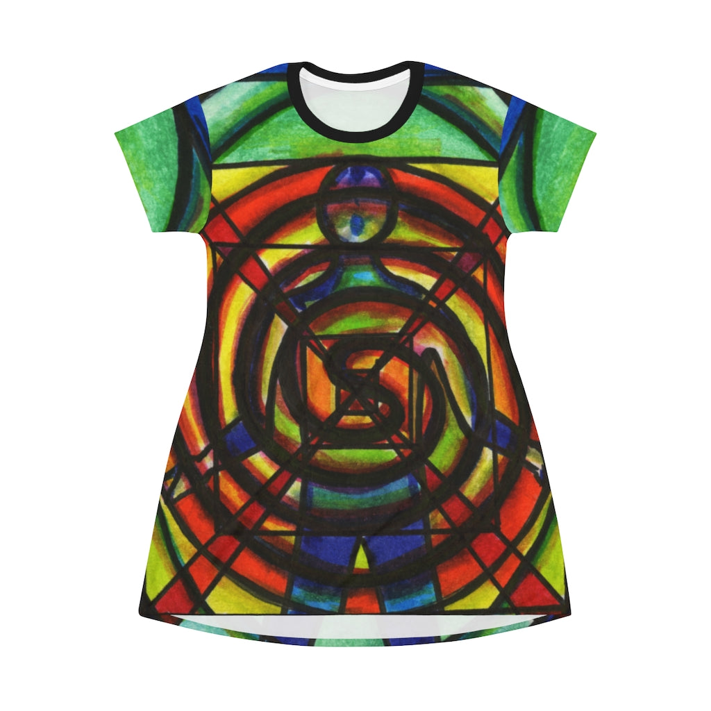 Orgone Healing Energy Women's All Over Print T-Shirt Dress