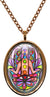 My Altar Chakra Hamsa for Regeneration & Manifestation Stainless Steel Pendant Necklace