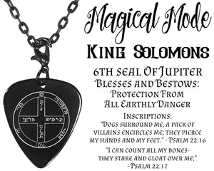 King Solomons Seal of Jupiter Guitar Pick - Choose Your Seal
