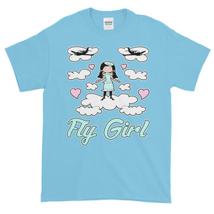 Fly Girl Friendly Sky Airplane Travel Adult Unisex T-shirt