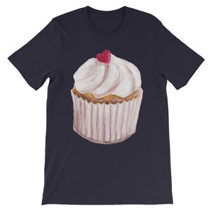 Vanilla Sweet Heart Cupcake Unisex T-shirt