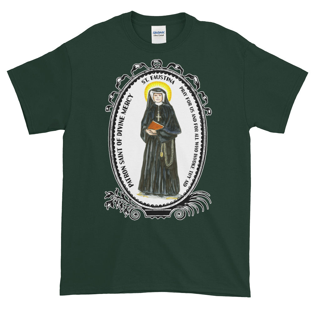 St Faustina Patron of Divine Mercy Adult Unisex T-shirt