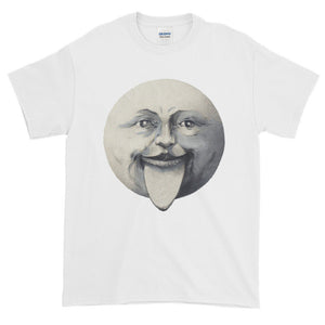 Whimsical Vintage Big Tongue Moon Adult Unisex T-shirt