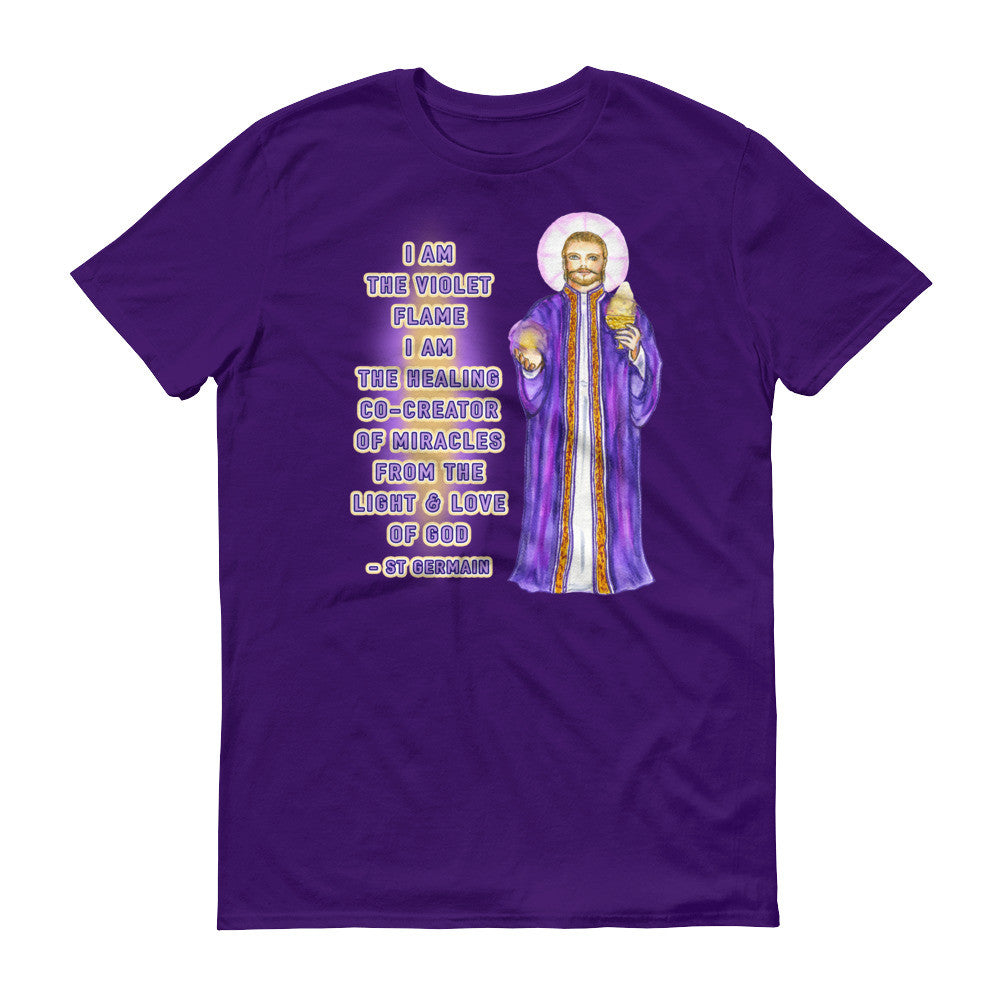I AM the Violet Flame Love Light Miracles St Germain Adult Unisex T-shirt