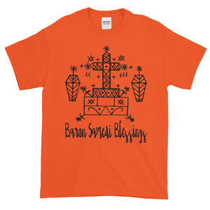 Baron Samedi Blessings Lwa Veve Voodoo Magic Adult Light T-shirt