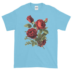 Red Garden Roses Adult Unisex T-shirt