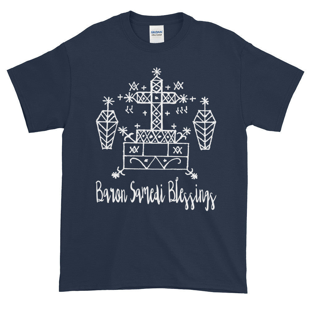 Baron Samedi Blessings Lwa Veve Voodoo Magic Adult Unisex T-shirt