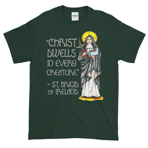 Christ Dwells in Every Creature St Brigid of Ireland Adult Unisex T-shirt