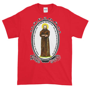 St Pio for Miracles of Body Mind & Soul Unisex Adult T-shirt