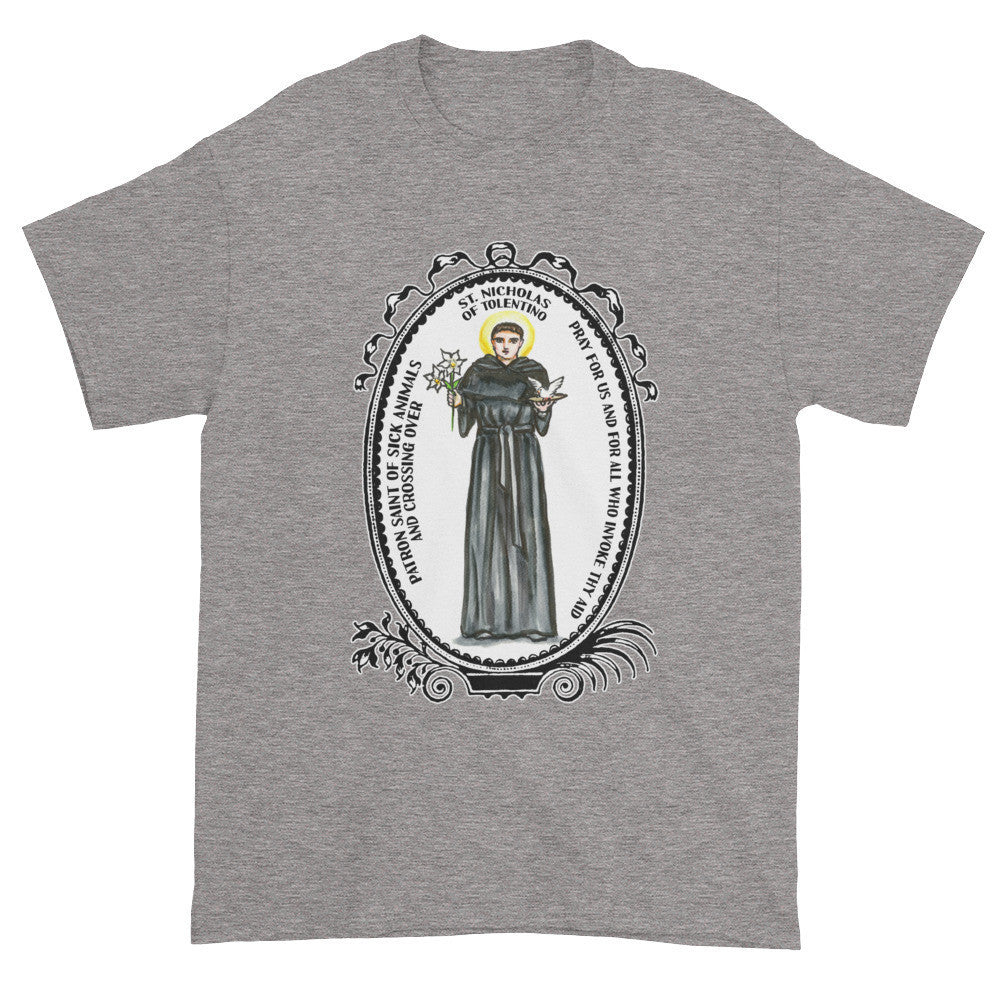 St Nicholas of Tolentino for Sick Animals & Crossing Over T-shirt