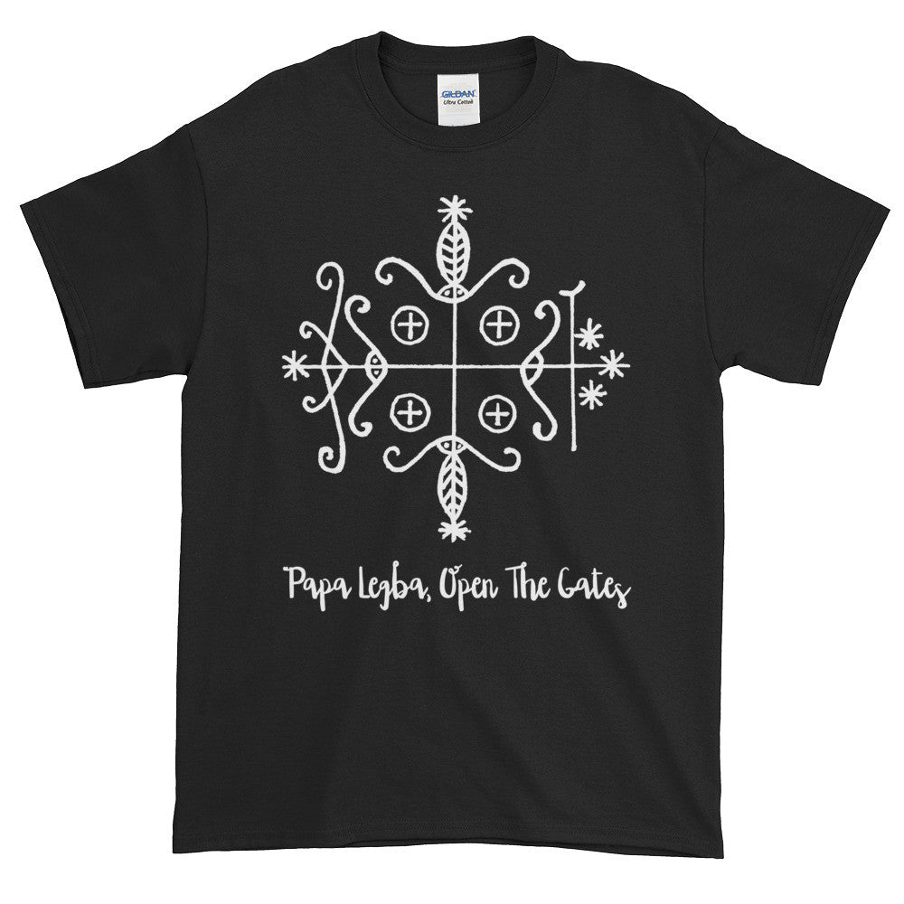 Papa Legba Open The Gates Lwa Veve Voodoo Magic Adult Unisex T-shirt