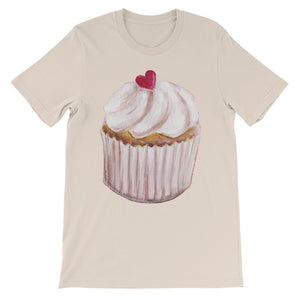 Vanilla Sweet Heart Cupcake Unisex T-shirt