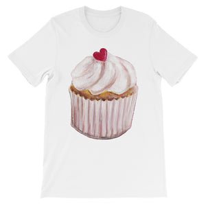Vanilla Sweet Heart Cupcake Unisex T-shirt