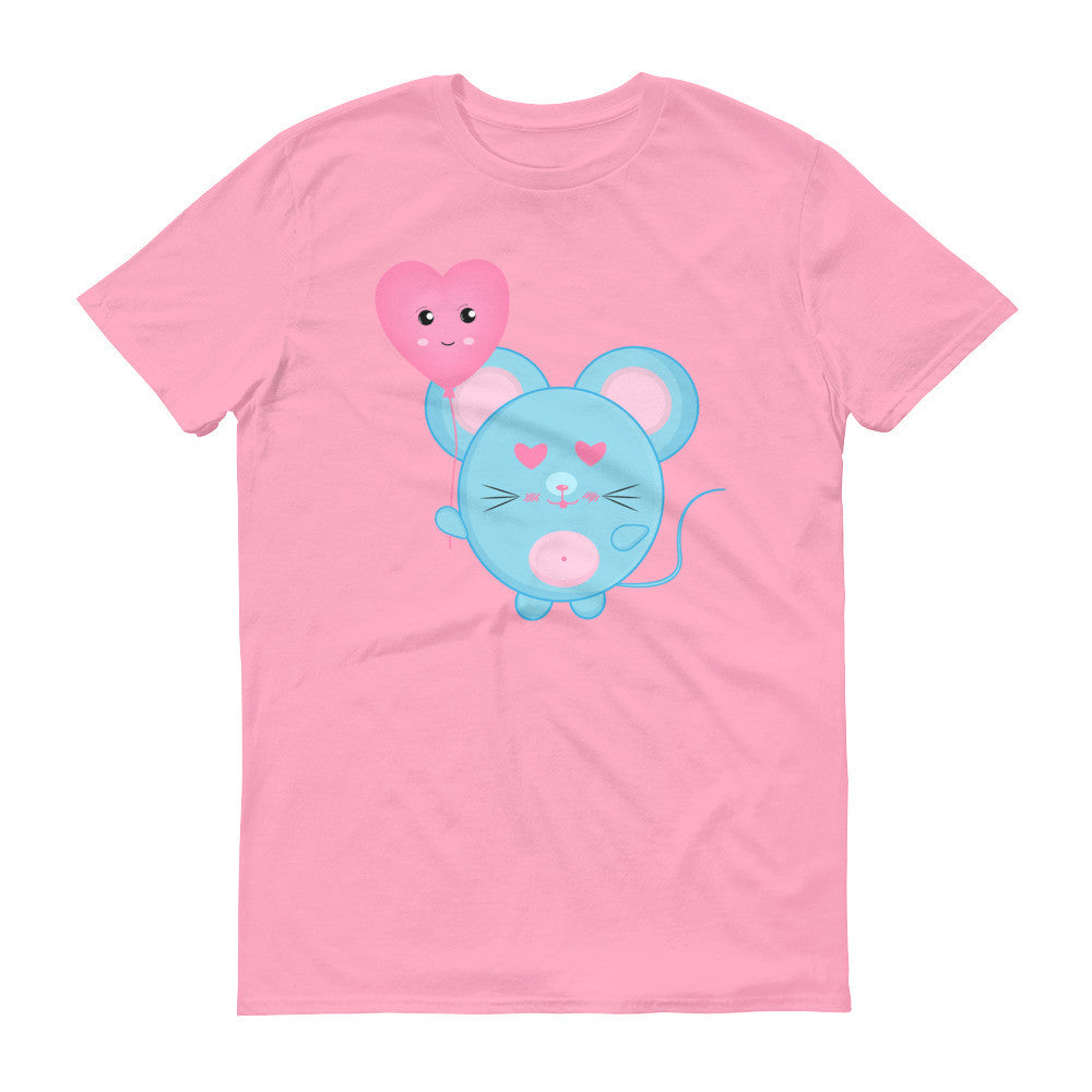 Cute Mouse with Heart Balloon Unisex T-shirt