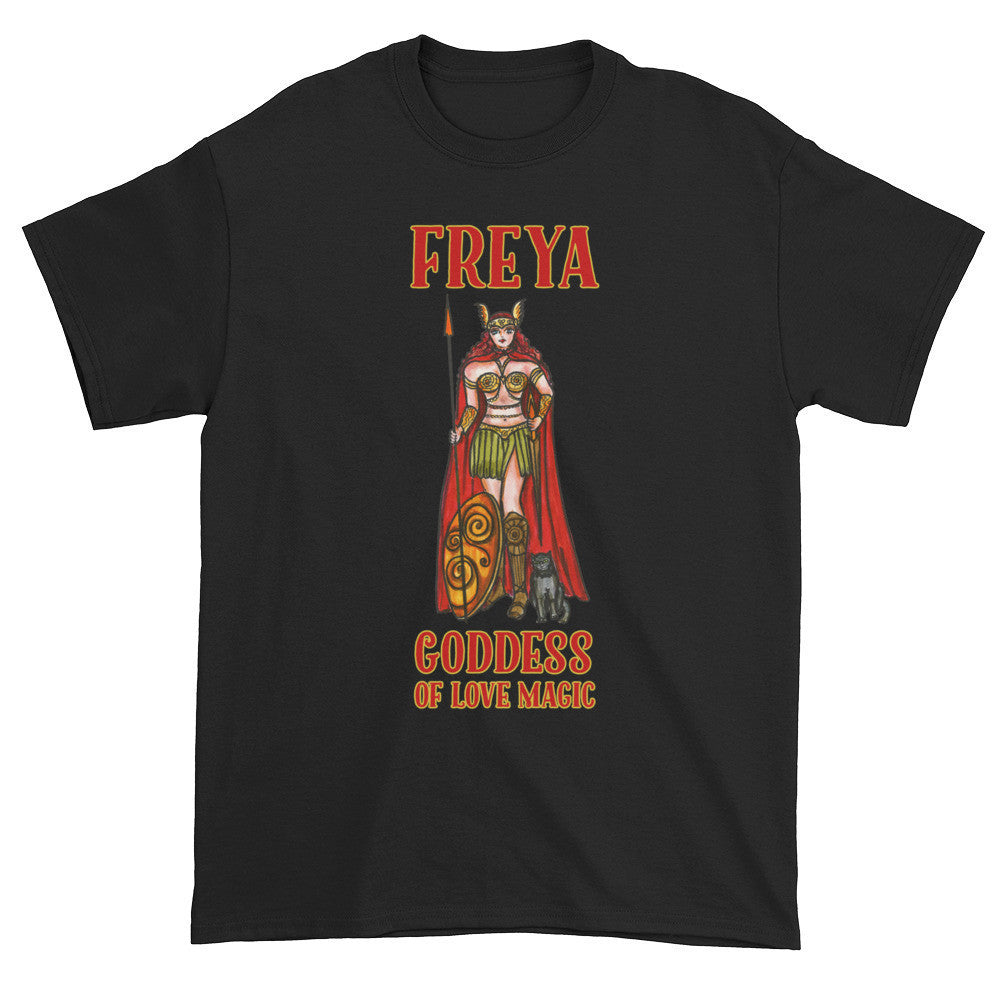 Freya Goddess of Love Magic Unisex Black T-shirt