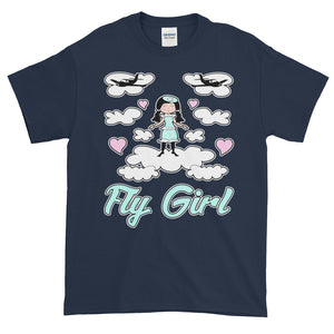 Fly Girl Friendly Sky Airplane Travel Adult Unisex T-shirt