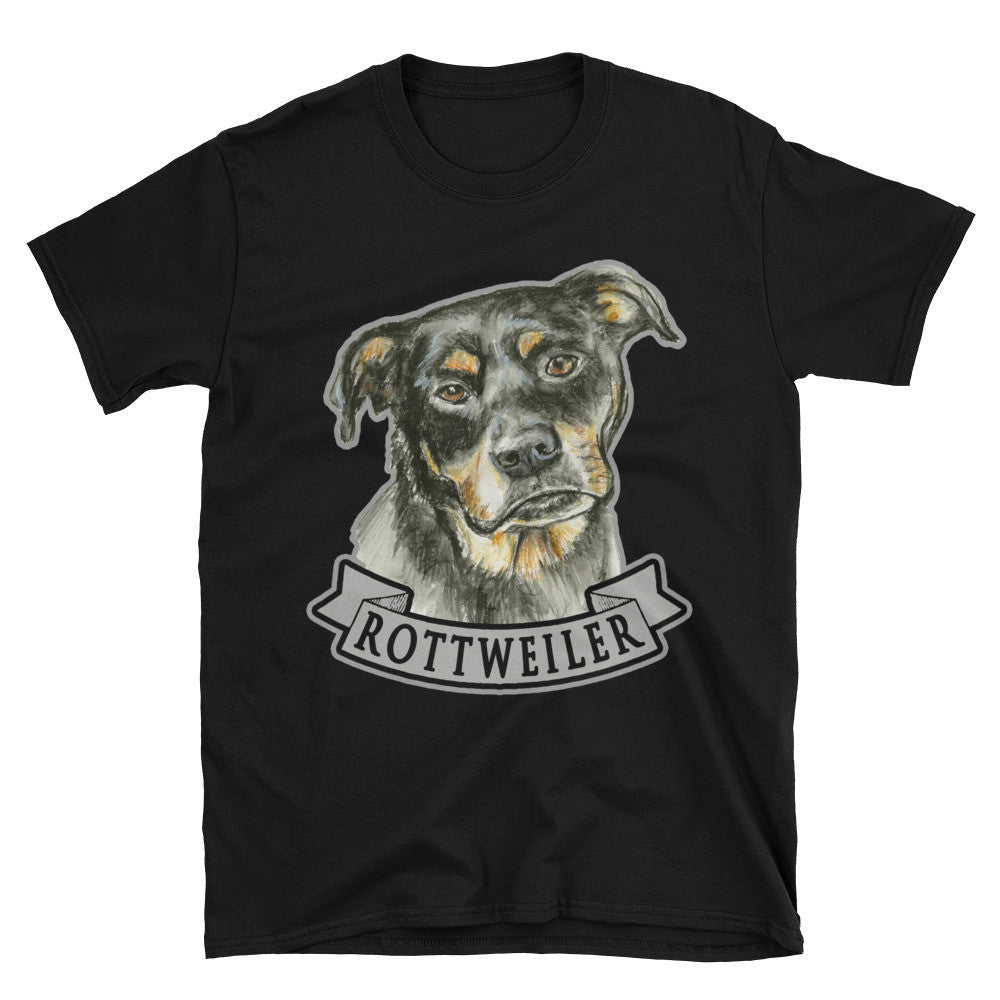 Rottweiler Dog Portrait Unisex T-Shirt