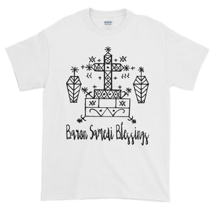 Baron Samedi Blessings Lwa Veve Voodoo Magic Adult Light T-shirt