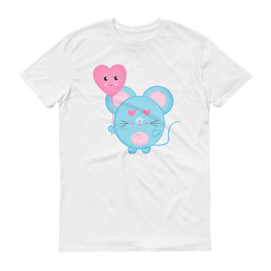 Cute Mouse with Heart Balloon Unisex T-shirt