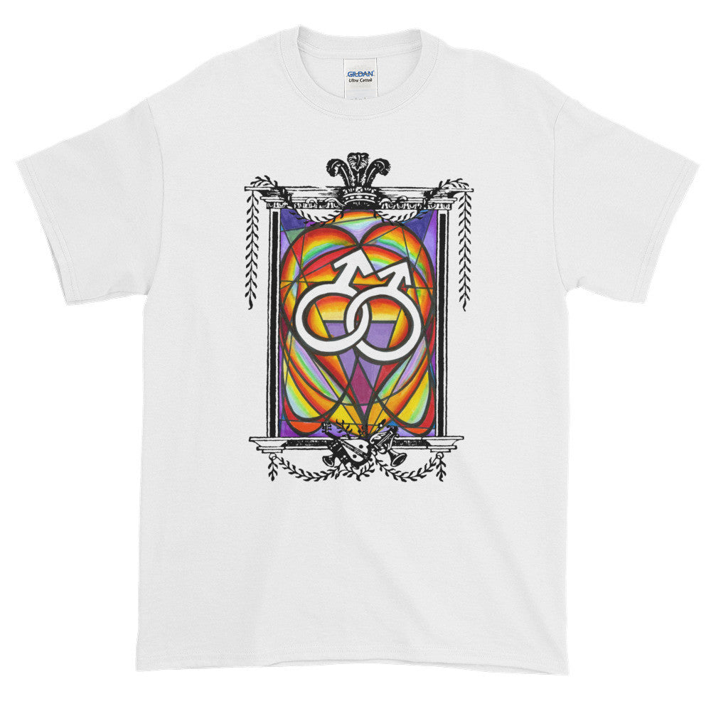 Gay Male Love LGBT Adult Unisex T-shirt