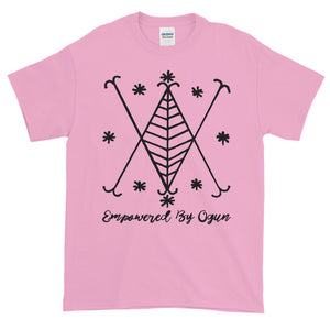 Empowered by Ogun Lwa Power Veve Voodoo Magic Adult Light T-shirt