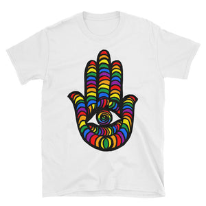 LGBT Rainbow Pride Protection Eye Hamsa Unisex T-Shirt