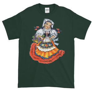 Eurasian Girl Retro Vintage Adult Unisex T-shirt