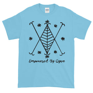 Empowered by Ogun Lwa Power Veve Voodoo Magic Adult Light T-shirt