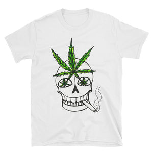 Medical Marijuana Leaf Skull Unisex T-Shirt