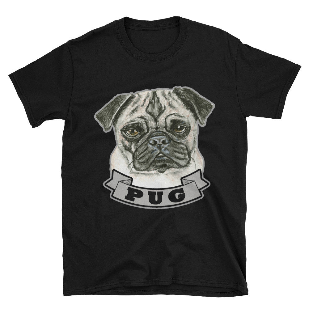 Pug Dog Portrait Unisex T-Shirt