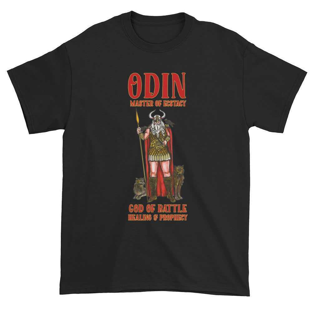 Odin God of Battle Healing Prophecy Unisex Black T-shirt