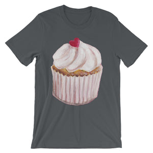 Vanilla Sweet Heart Cupcake Unisex T-shirt