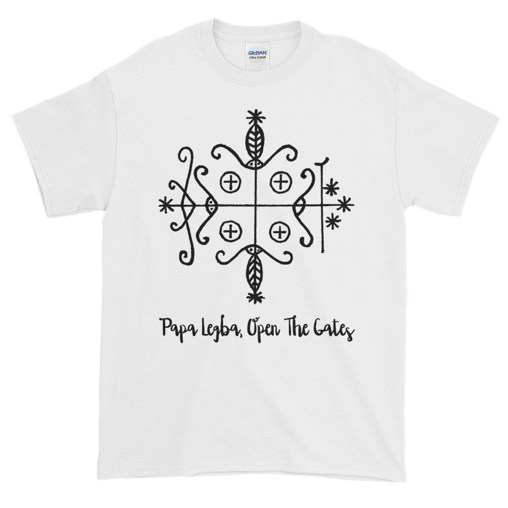Papa Legba Open The Gates Lwa Veve Voodoo Magic Adult Light T-shirt