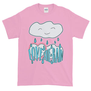 Love The Rain Whimsical Rainy Day Clouds Adult Unisex T-shirt
