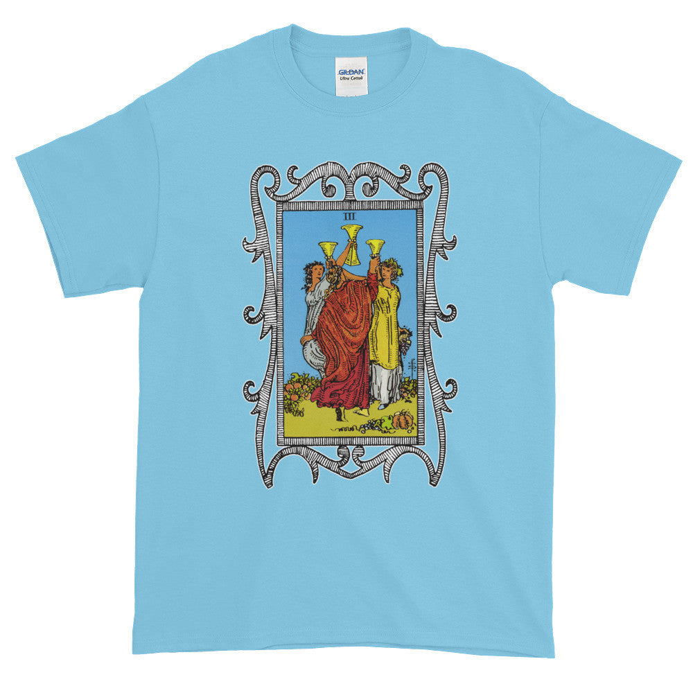 Three of Cups Tarot Card Adult Unisex T-shirt