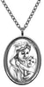 Blessed Virgin Mary Mother with Baby Jesus Stainless Steel Pendant Necklace