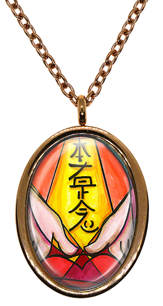 My Altar Hon Sha Ze Sho NEN Symbol of Distance Reiki Stainless Steel Pendant Necklace