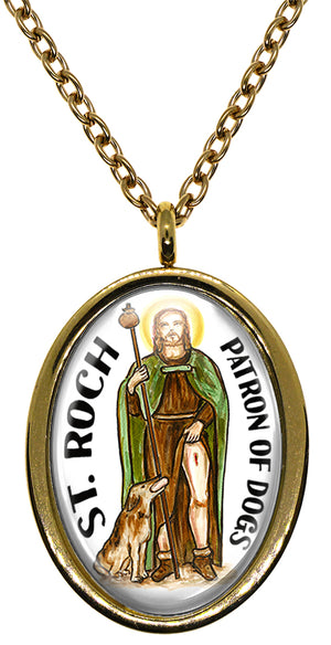 My Altar Saint Roch Patron of Dogs Stainless Steel Pendant Necklace