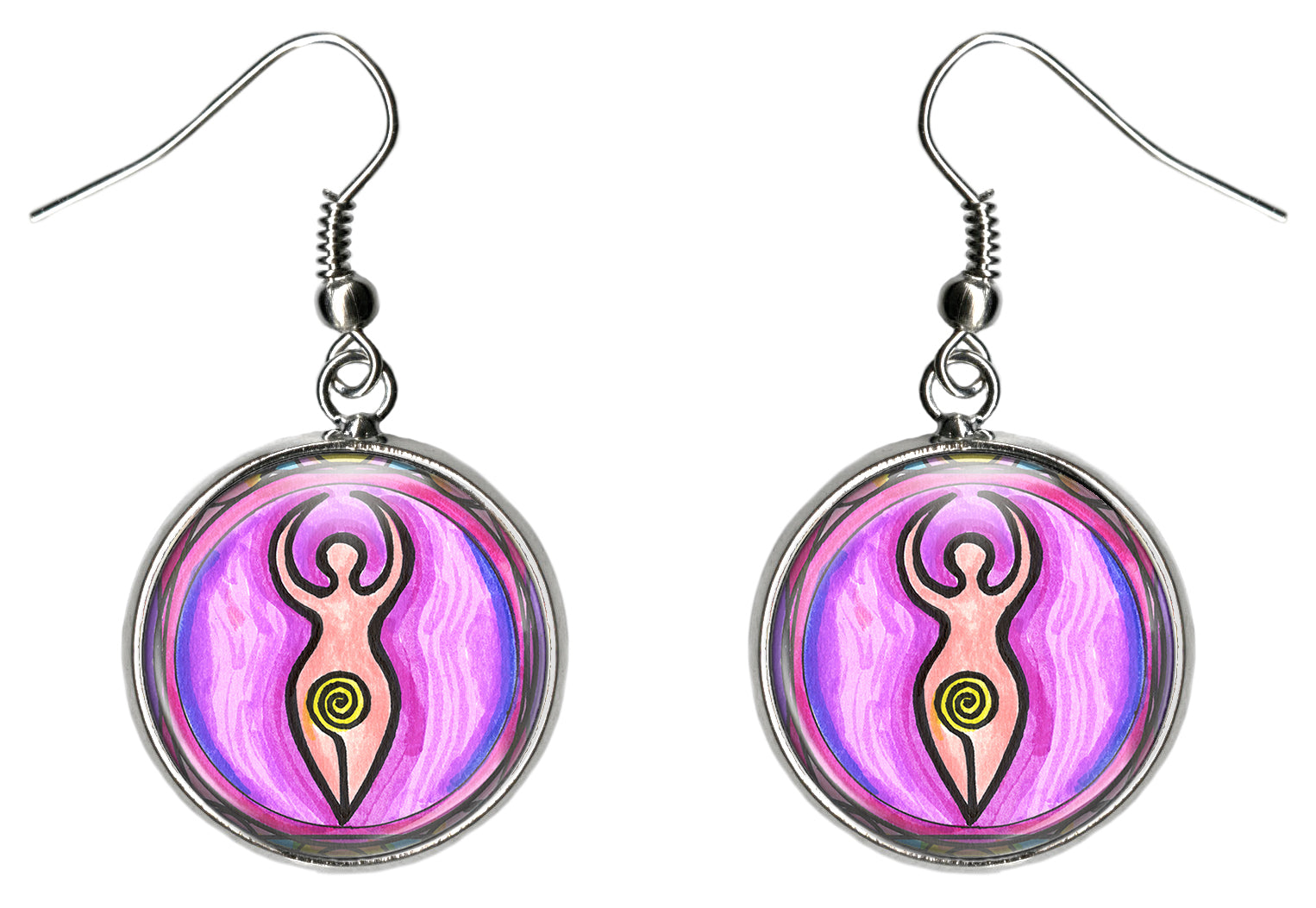 Spiral Goddess Silver Surgical Stainless Steel Hypoallergenic Earrings